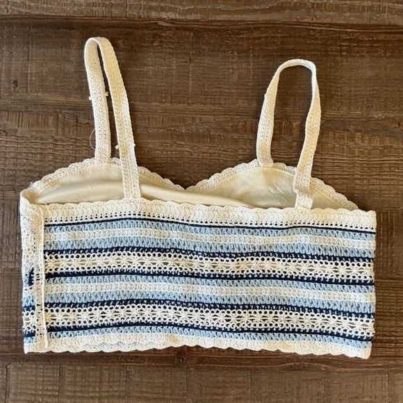 Rebellion Again Crochet Lace Blue Pattern Halter - Picture 8 of 8